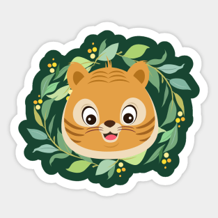 Baby tiger head Sticker